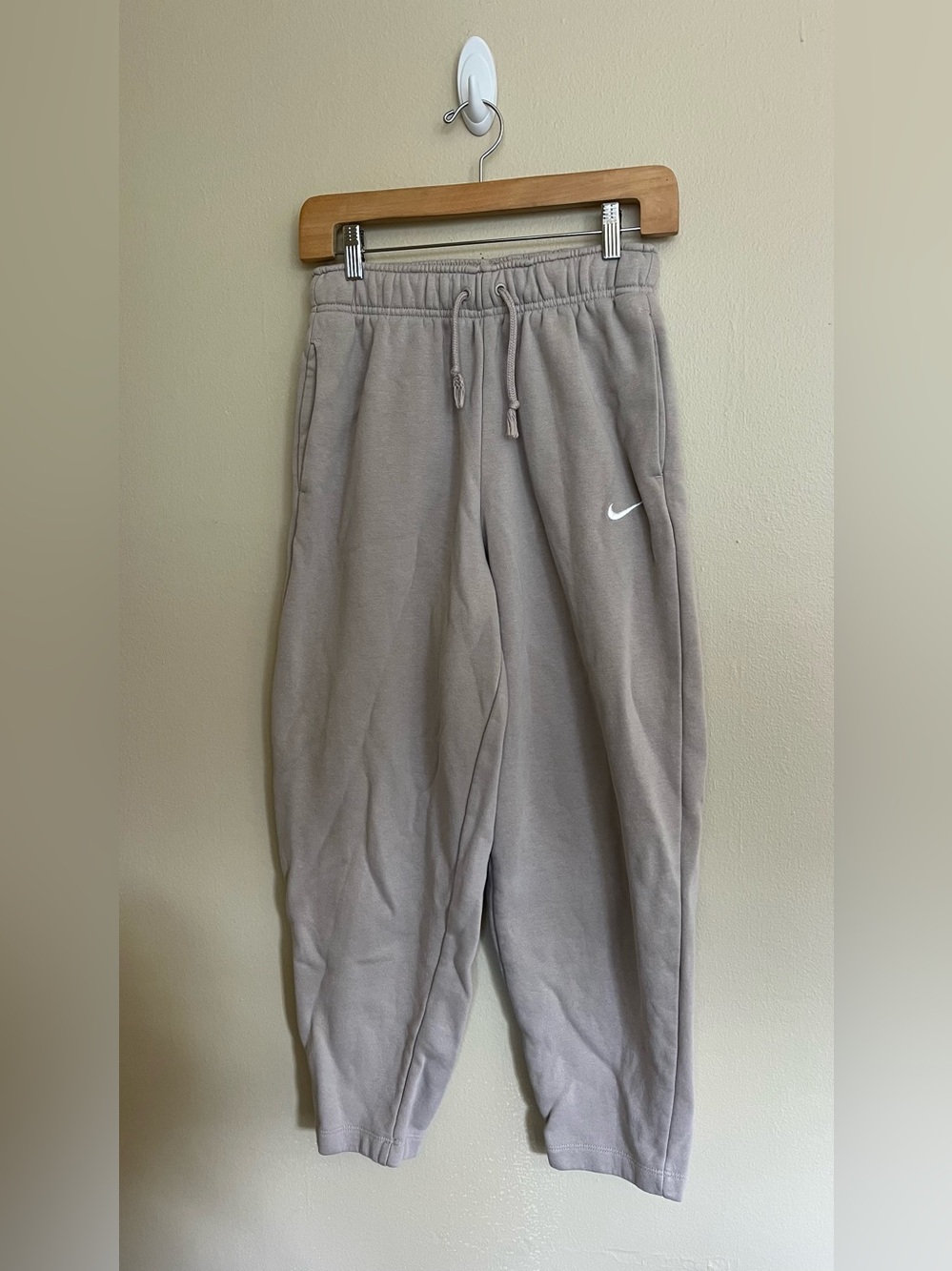 Nike Phoenix Fleece tapered sweatpants in beige